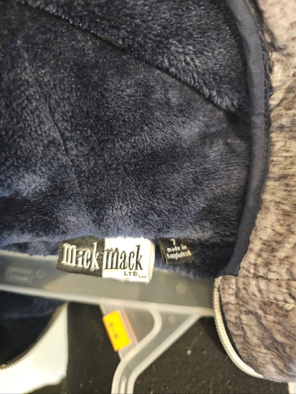 Kids Hooded Winter Jacket - Gray Pattern - Picture 4 of 5